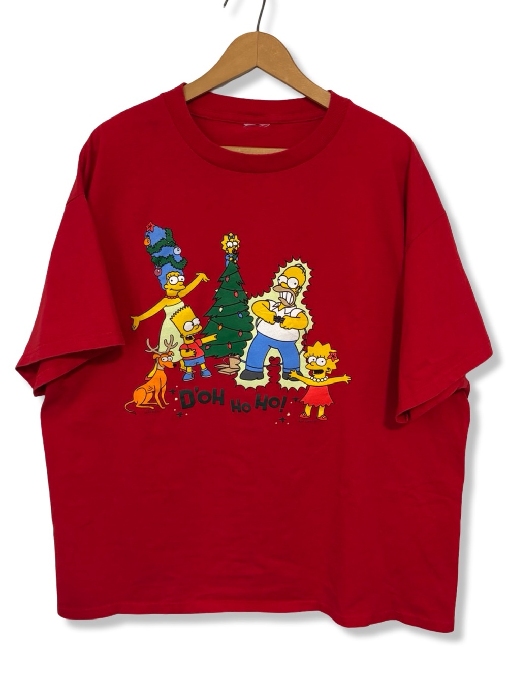 2004 The Simpsons Red Holiday Graphic Tee